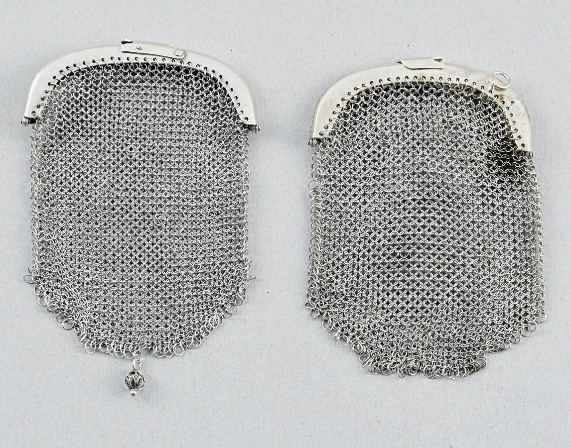Par de porta-moedas em malha