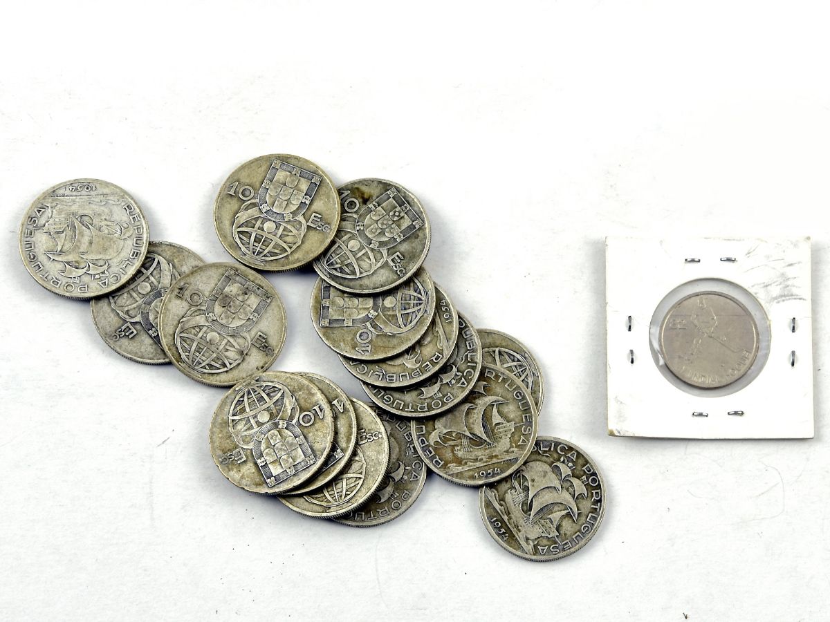 15 Moedas de 10 escudos em prata