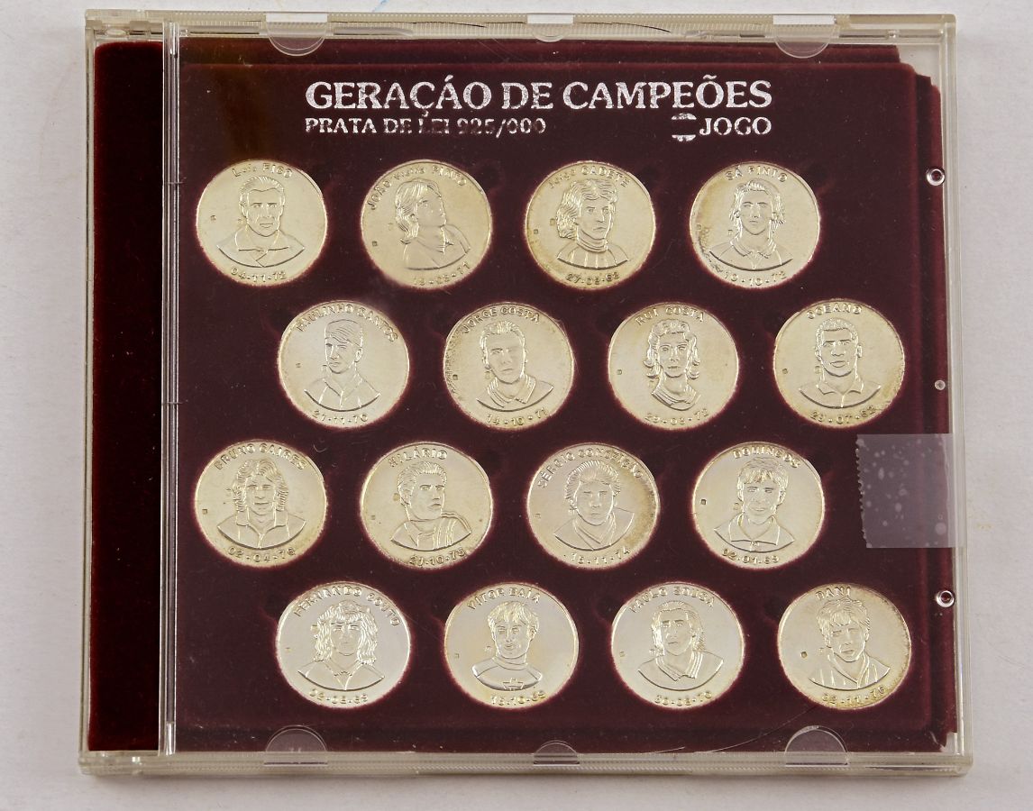 Colecção de 16 moedas em Prata de Lei 925