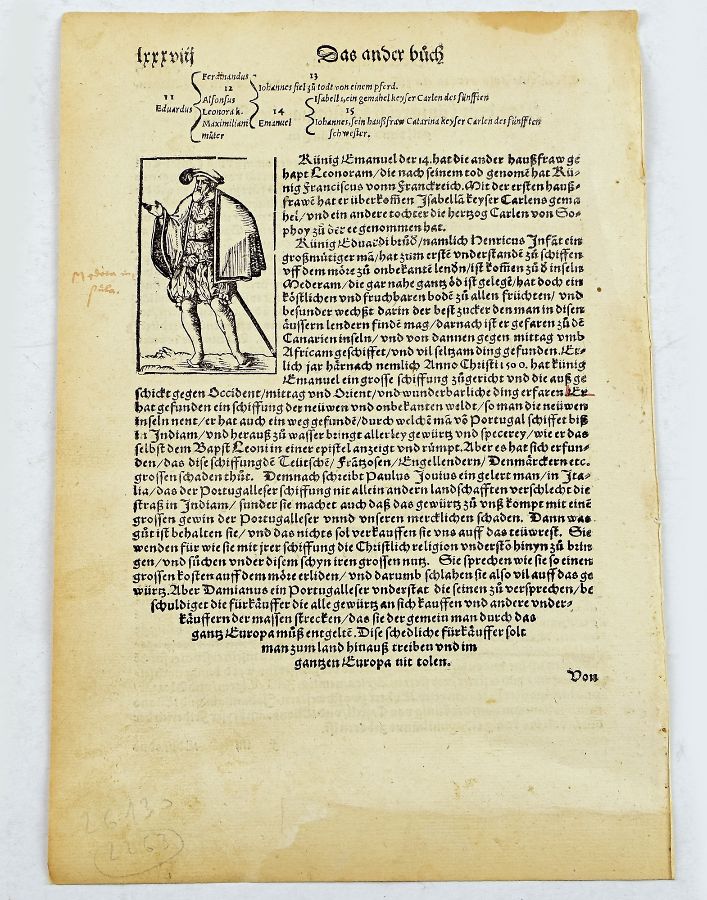 Genealogia, com brasão, dos reis de Portugal