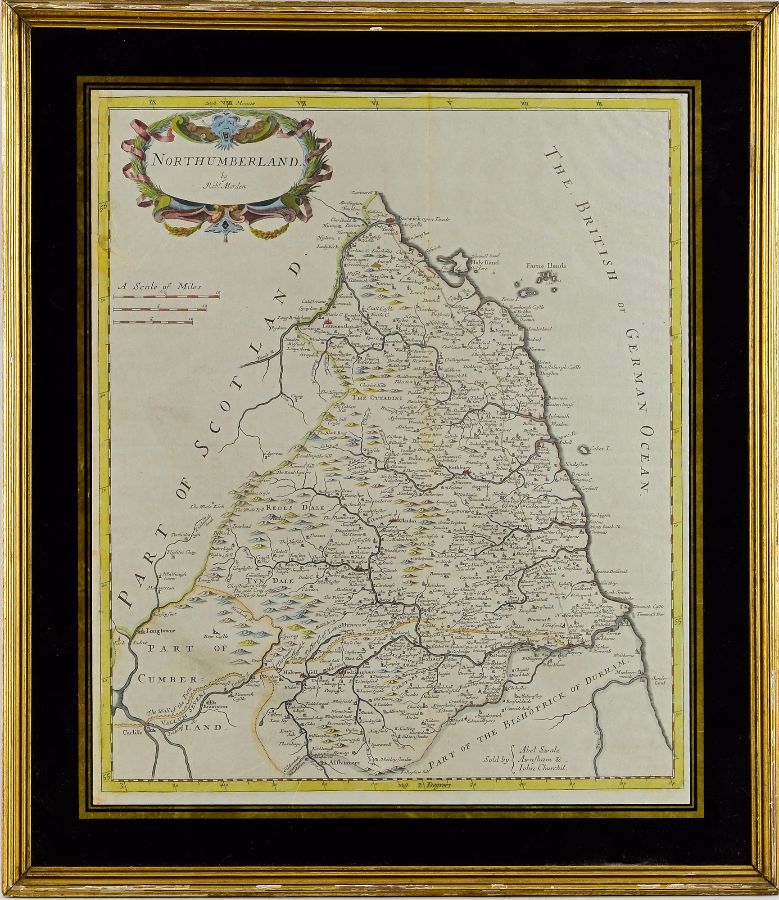 Mapa antigo de Northumberland
