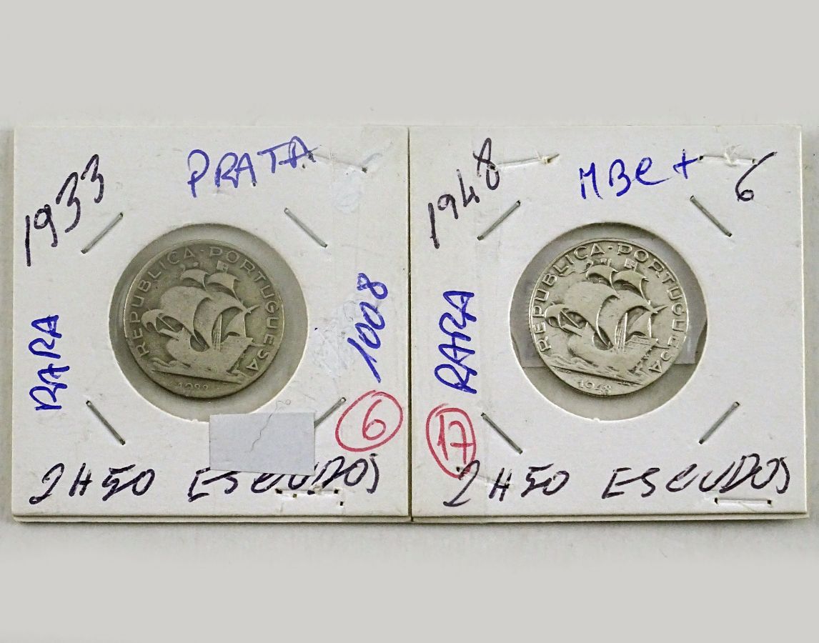 2 Moedas de 2$50