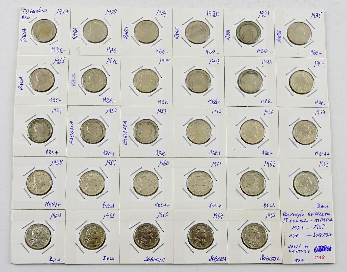 Colecção completa de moedas de 50 Centavos