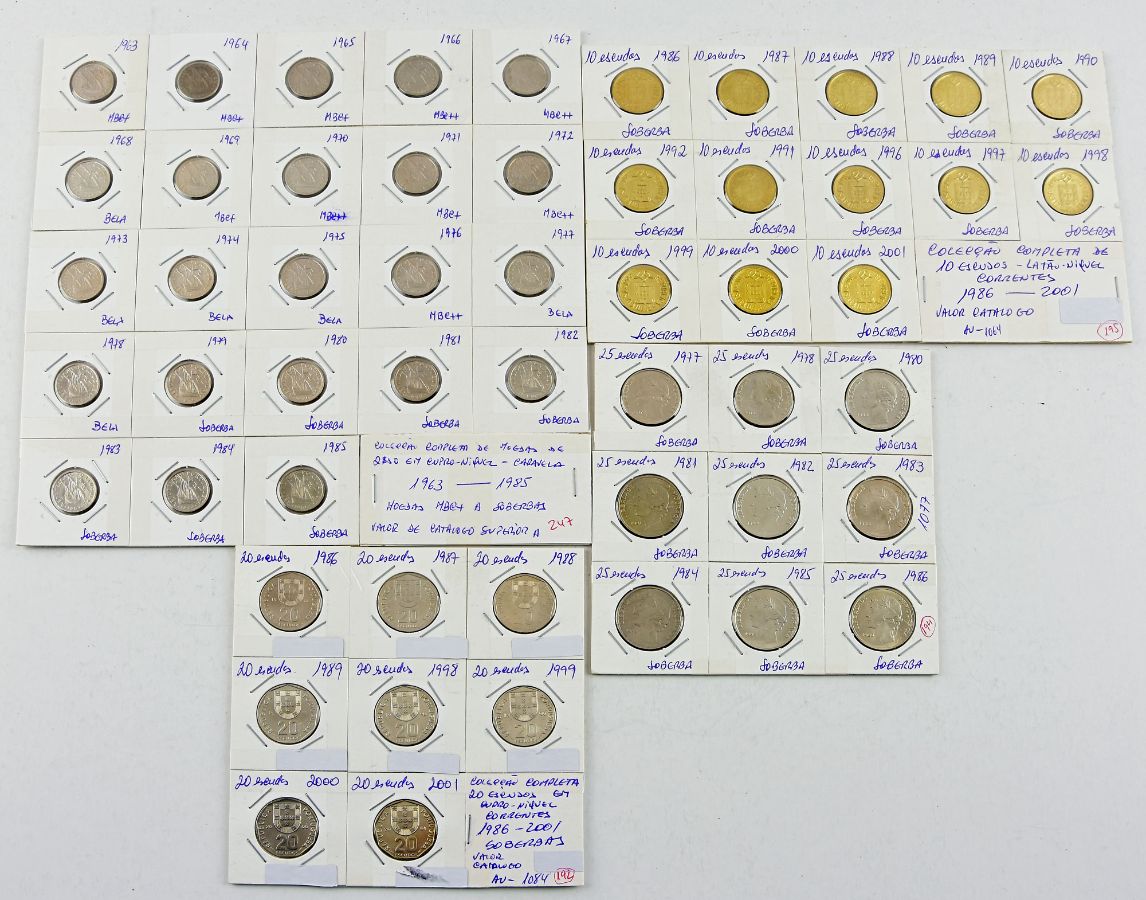 Conjunto de 4 colecções de moedas completas
