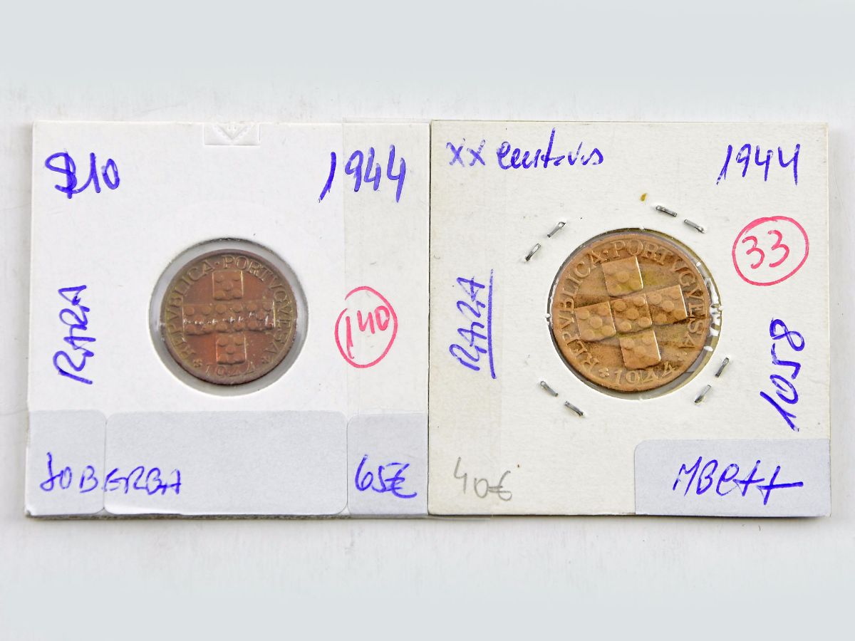 2 Moedas de X e XX Centavos