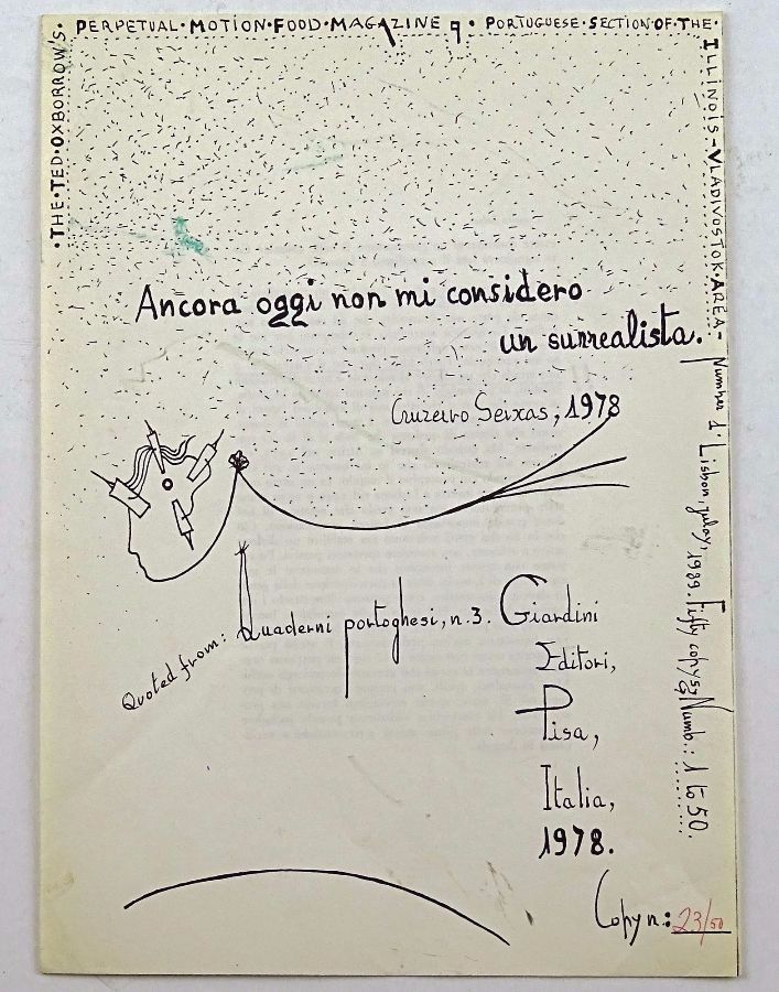 Manifesto Surrealista Cruzeiro Seixas/Mário Cesariny