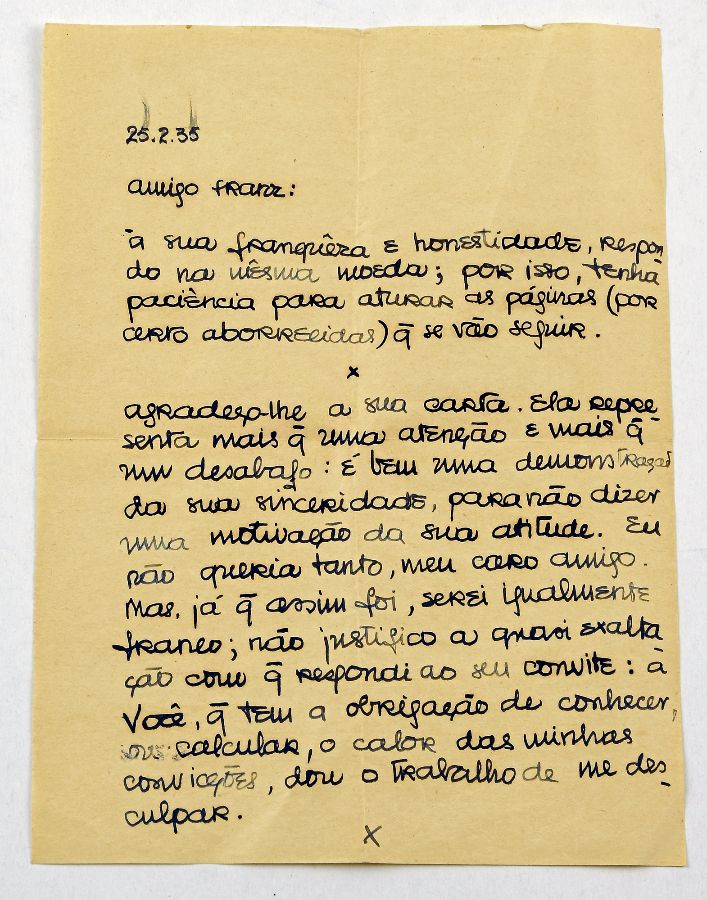 Carta manuscrita de Álvaro Cunhal -1935