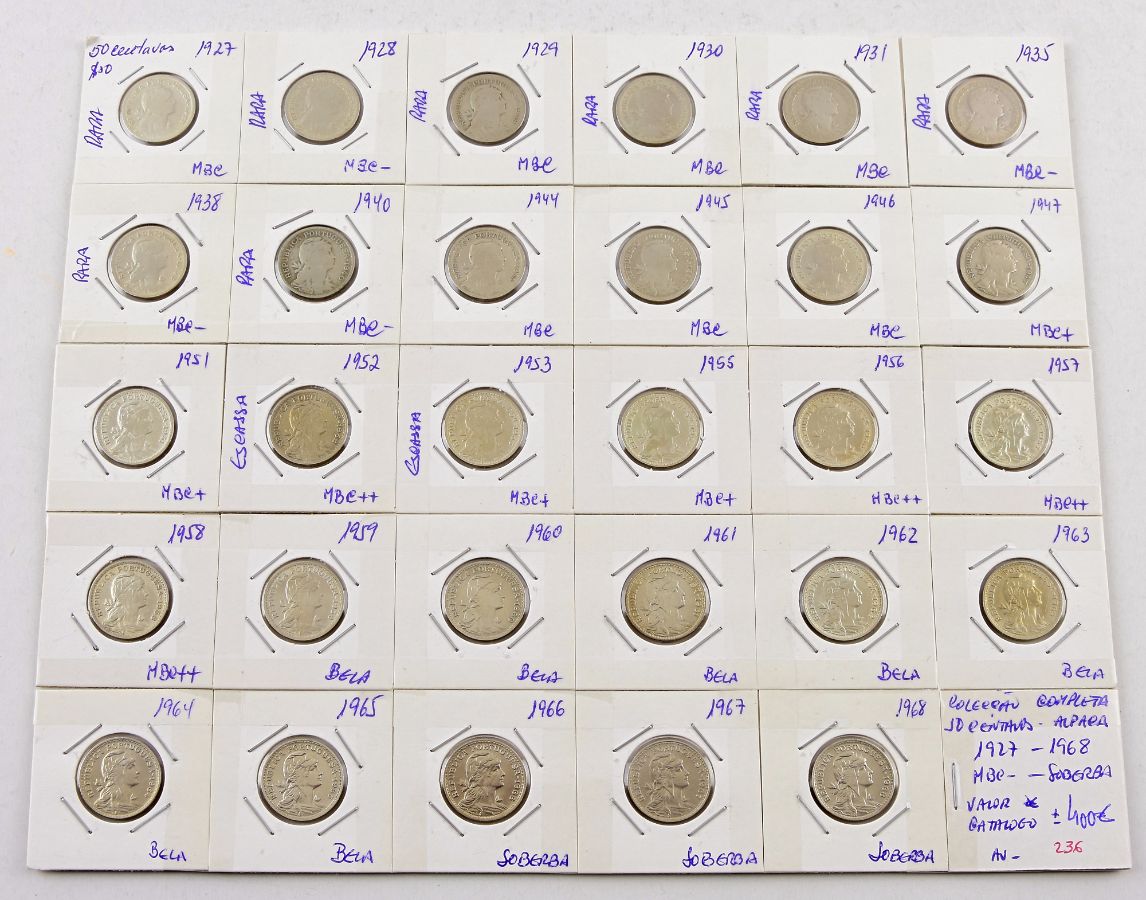 Colecção completa de moedas de 50 centavos