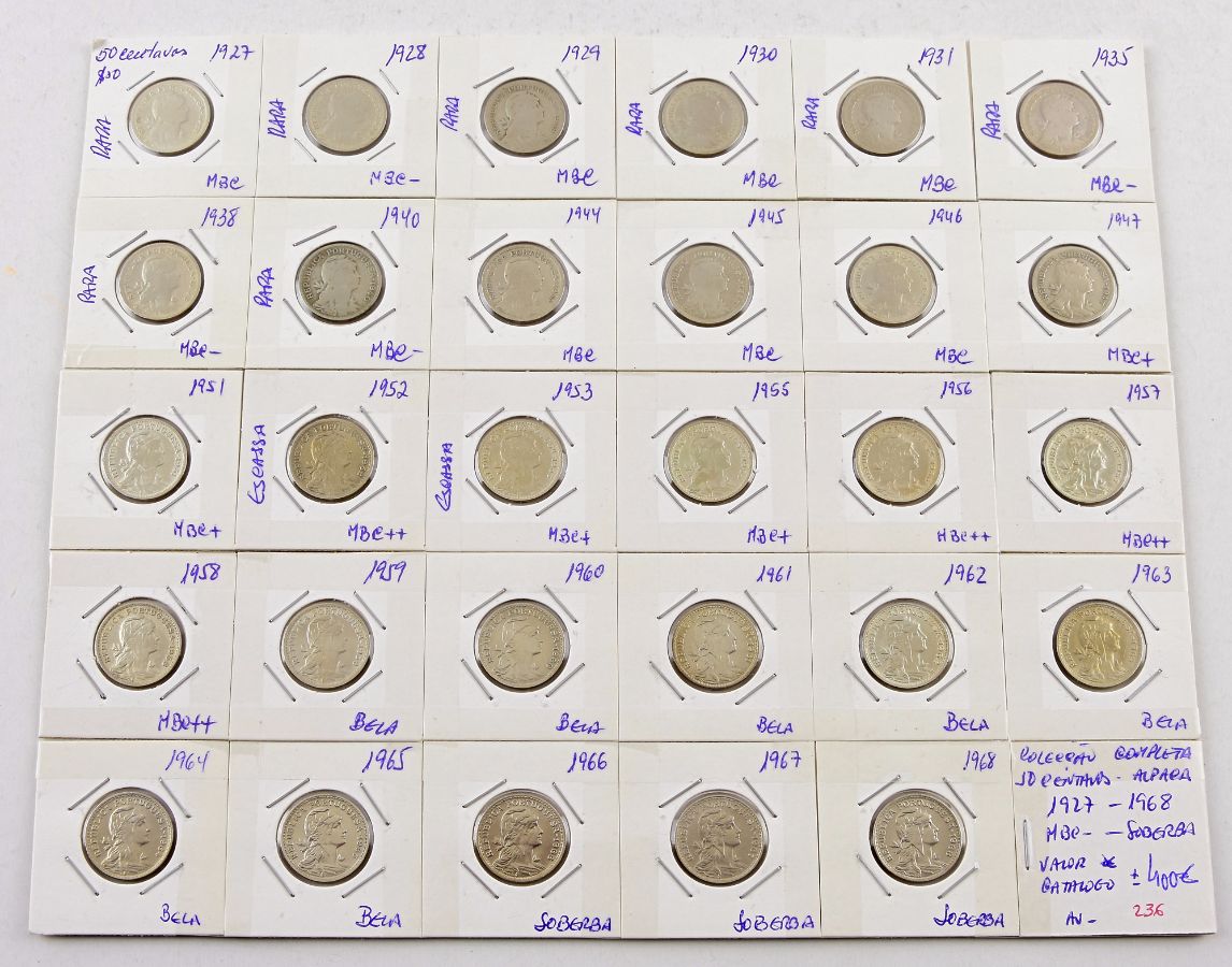 Colecção completa de moedas de 50 centavos