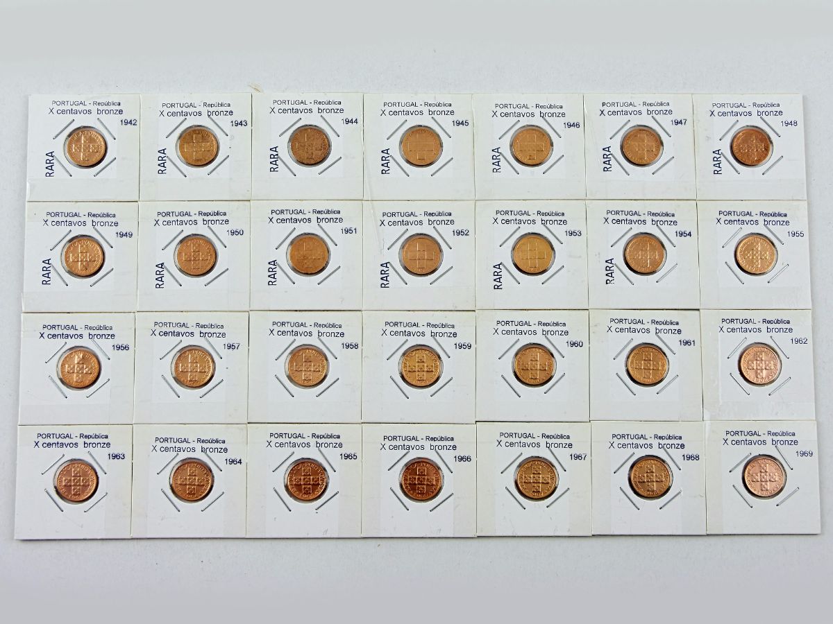 Colecção completa de moedas de X centávos