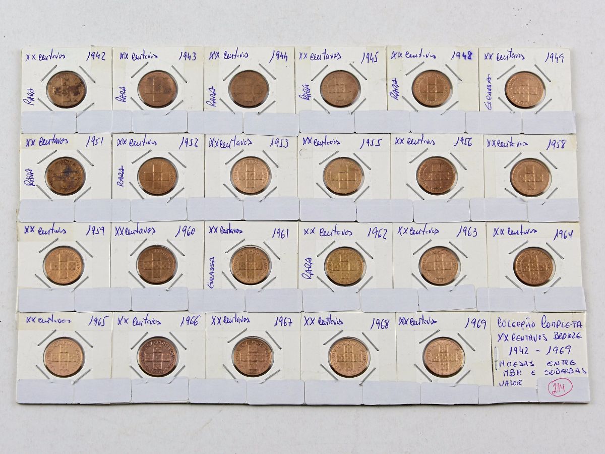 Colecção completa de XX centávos