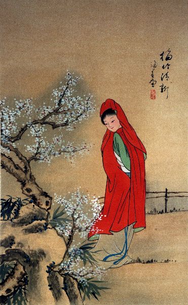 Mulher com Árvore em Flor