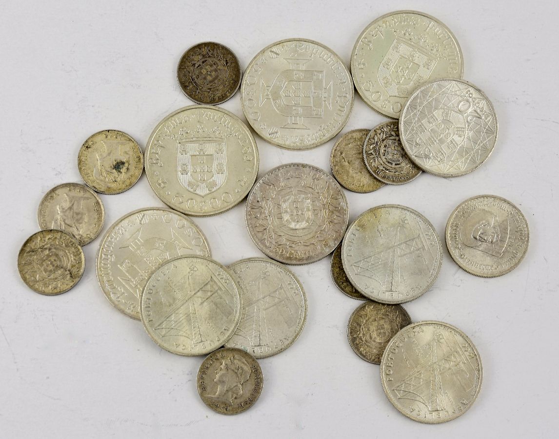 Diversas Moedas Portuguesas em Prata