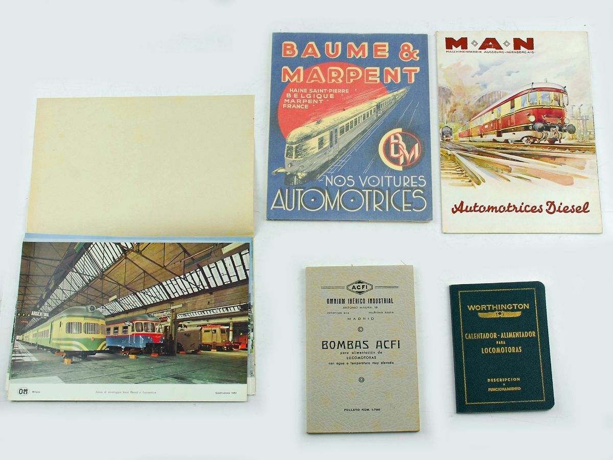 5 Folhetos / Livros sobre Comboios dos Anos 50/60