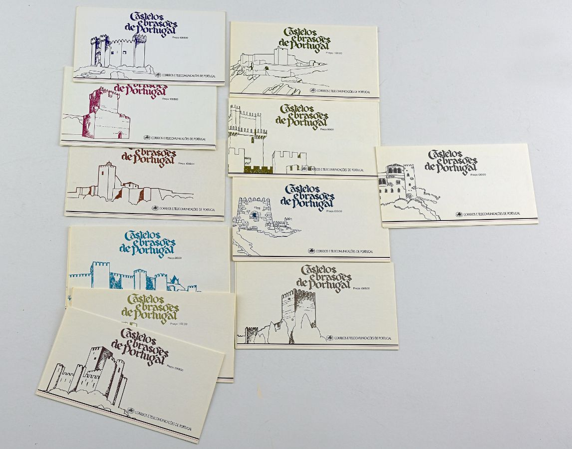 Colecção completa das carteiras Castelos de Portugal - 1986 a 1988