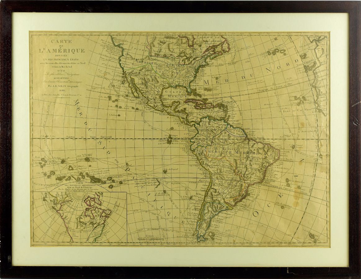 Mapa da América do Norte e do Sul