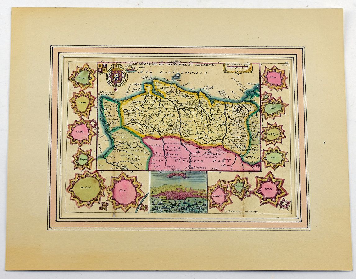 Mapa de Portugal e Algarve