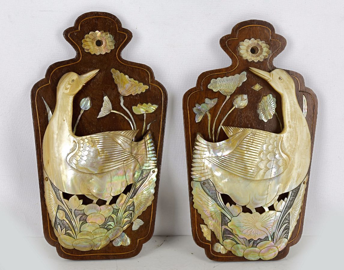 2 Apliques de parede (porta-cartas/flores secas)