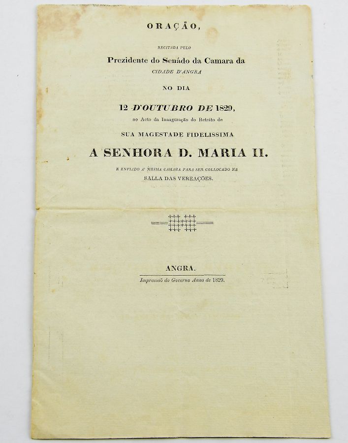 Inauguração do Retrato de D. Maria II em Angra