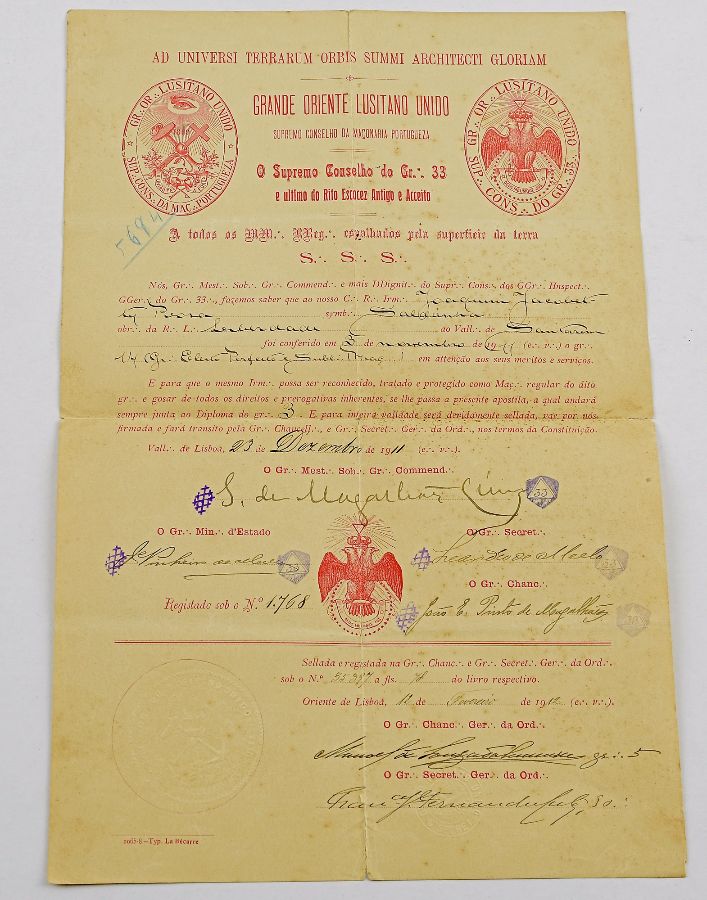 Diploma Maçónico