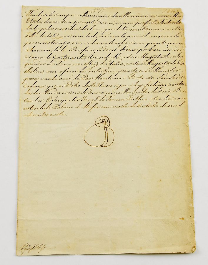 Decreto Original do Príncipe D. João 1807