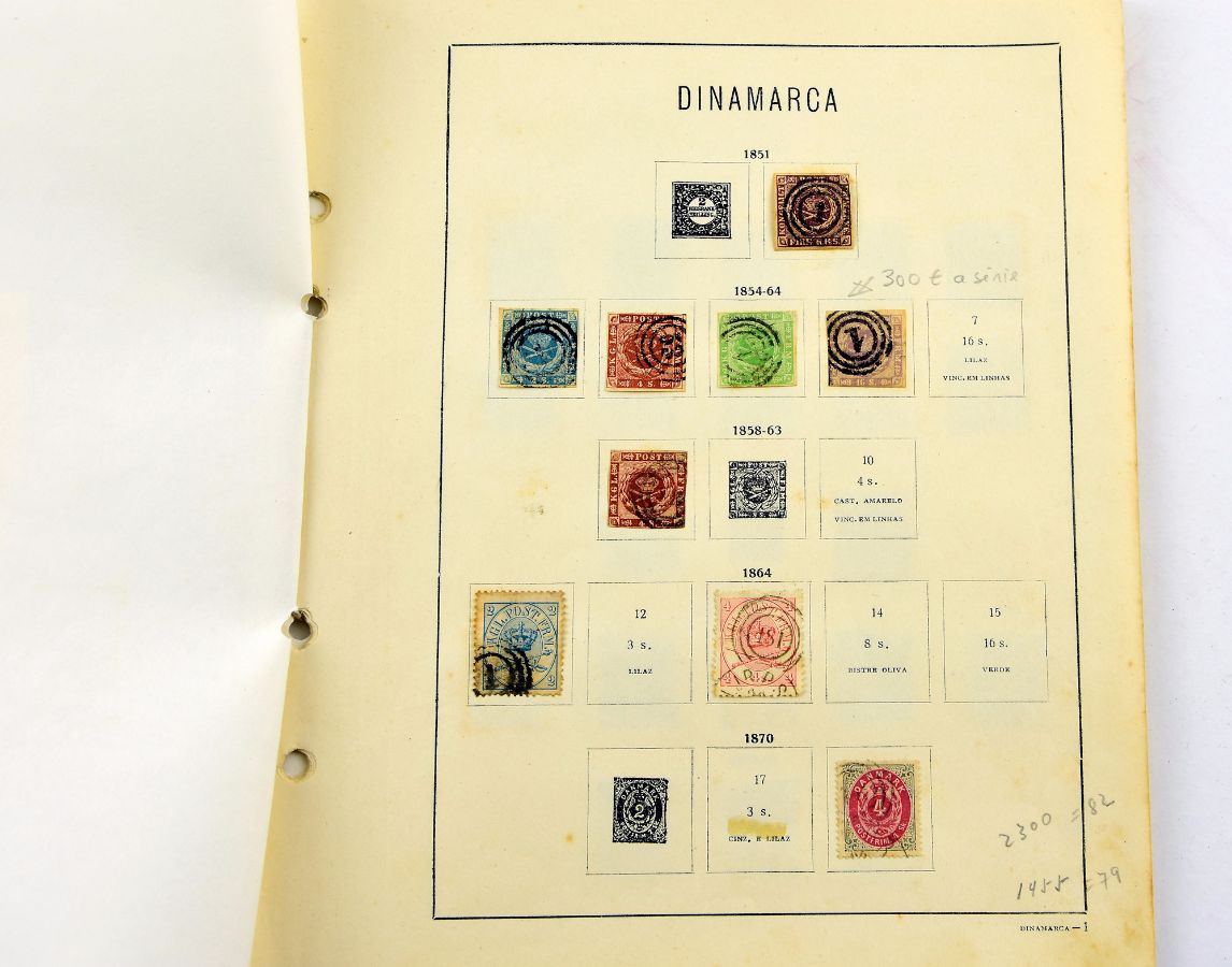 Colecção de selos clássicos da Dinamarca