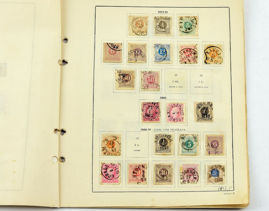Colecção de selos clássicos da Suécia 