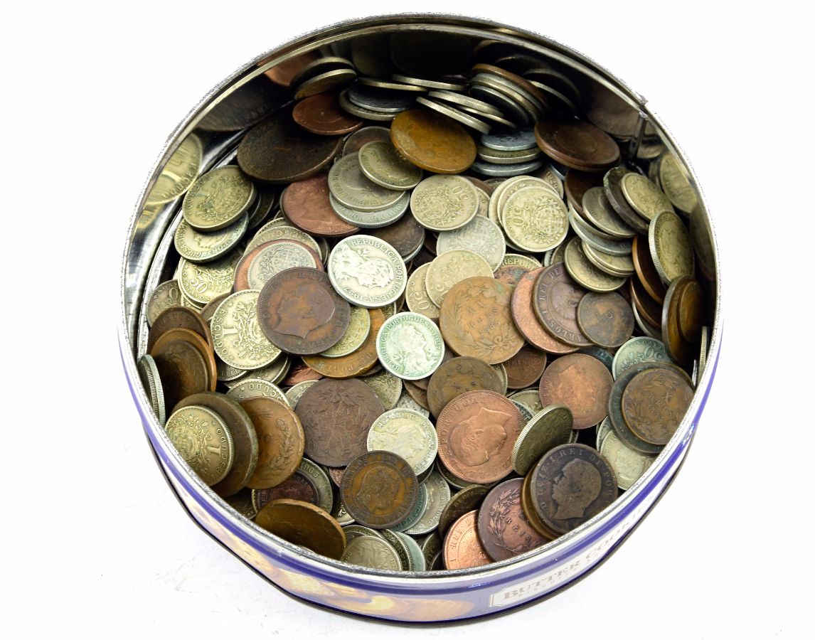Coleção / acumulação de várias centenas de moedas de Portugal