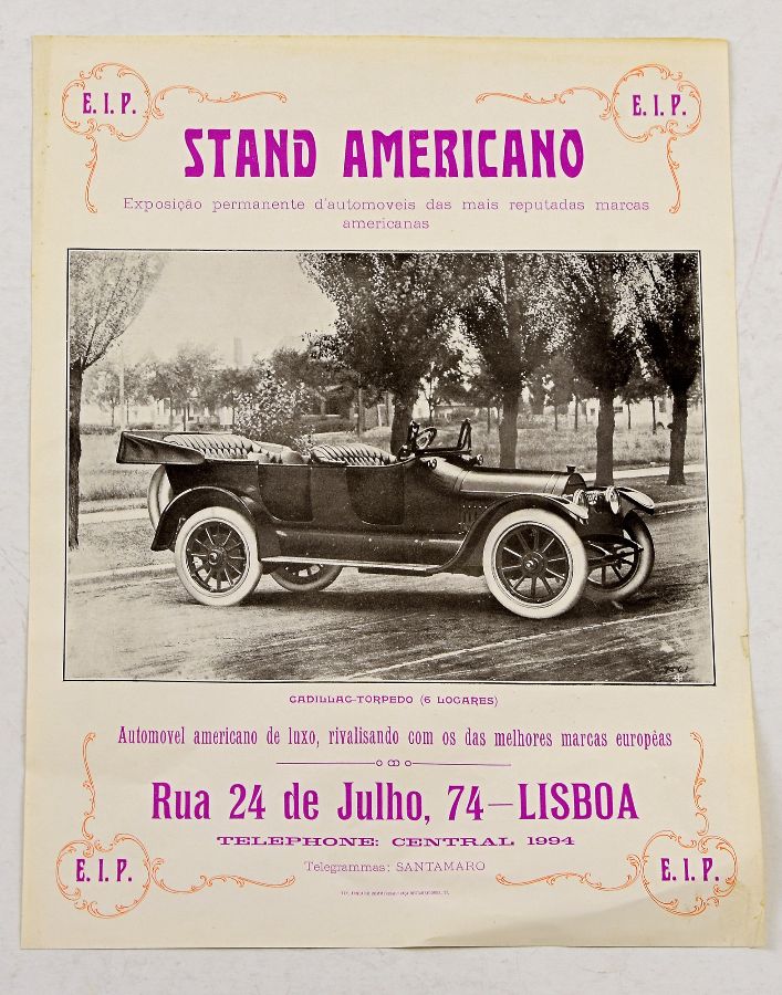 Cartaz Português da Cadillac