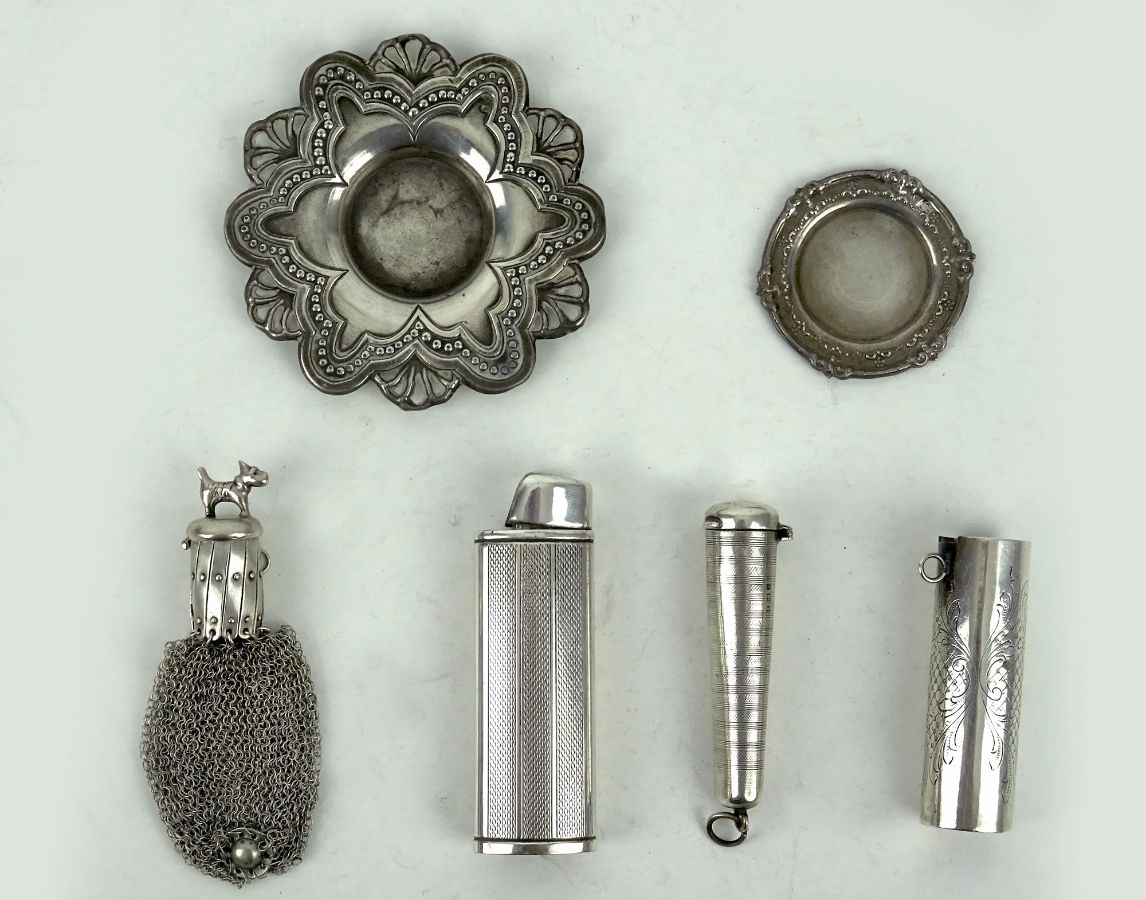 Lote de peças diversas em prata