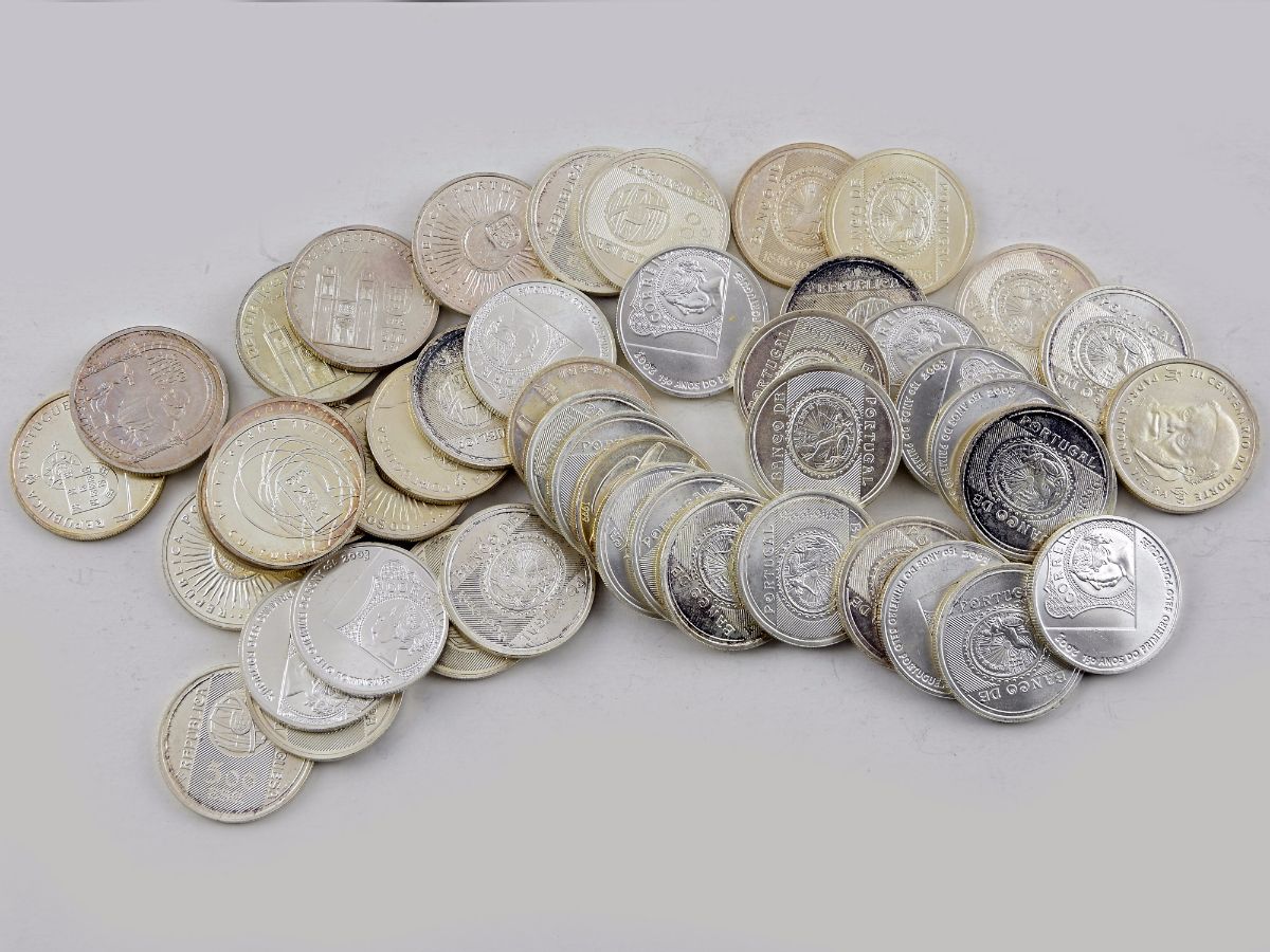 Lote de 48 Moedas Portuguesas em prata