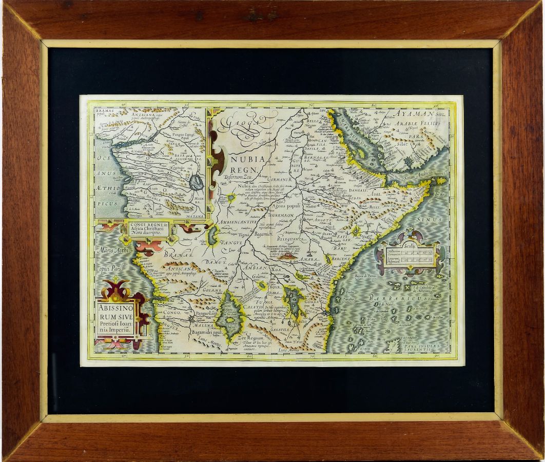 Mapa Antigo Abíssinia e Congo