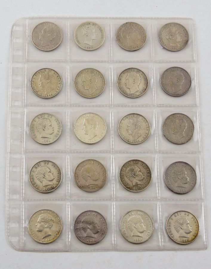 Coleção de 20 moedas de 500 reis