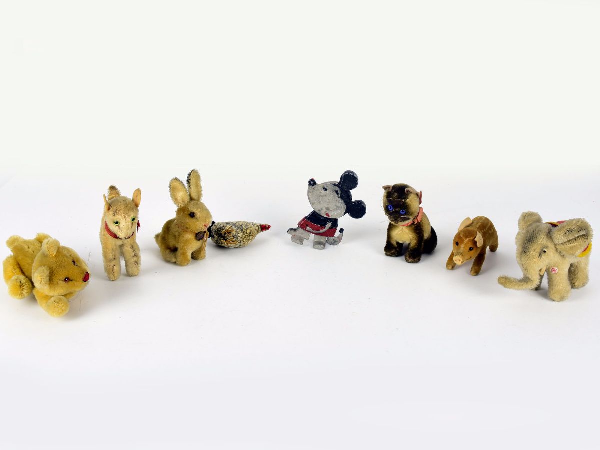 Lote de 7 animais em peluche