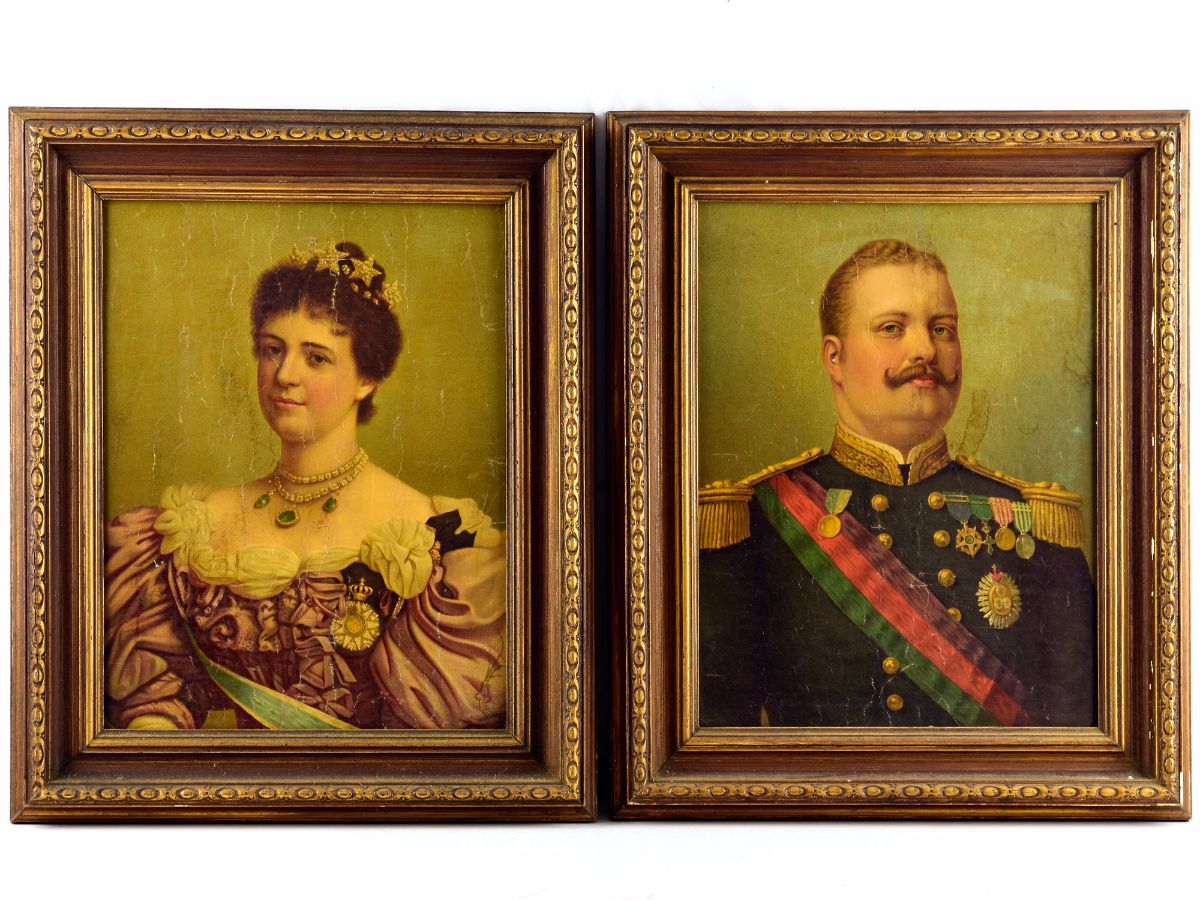 Retrato D. Carlos / Rainha D. Amélia
