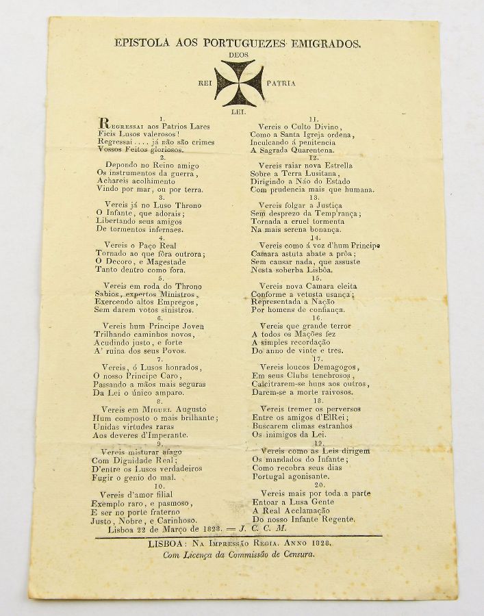 Miguelismo – Poemas (1828)