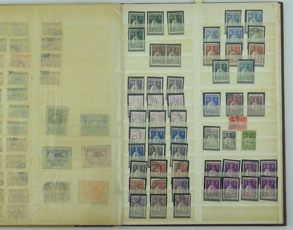 Colecção / stock de selos clássicos de Portugal e ex-colónias do ultramar