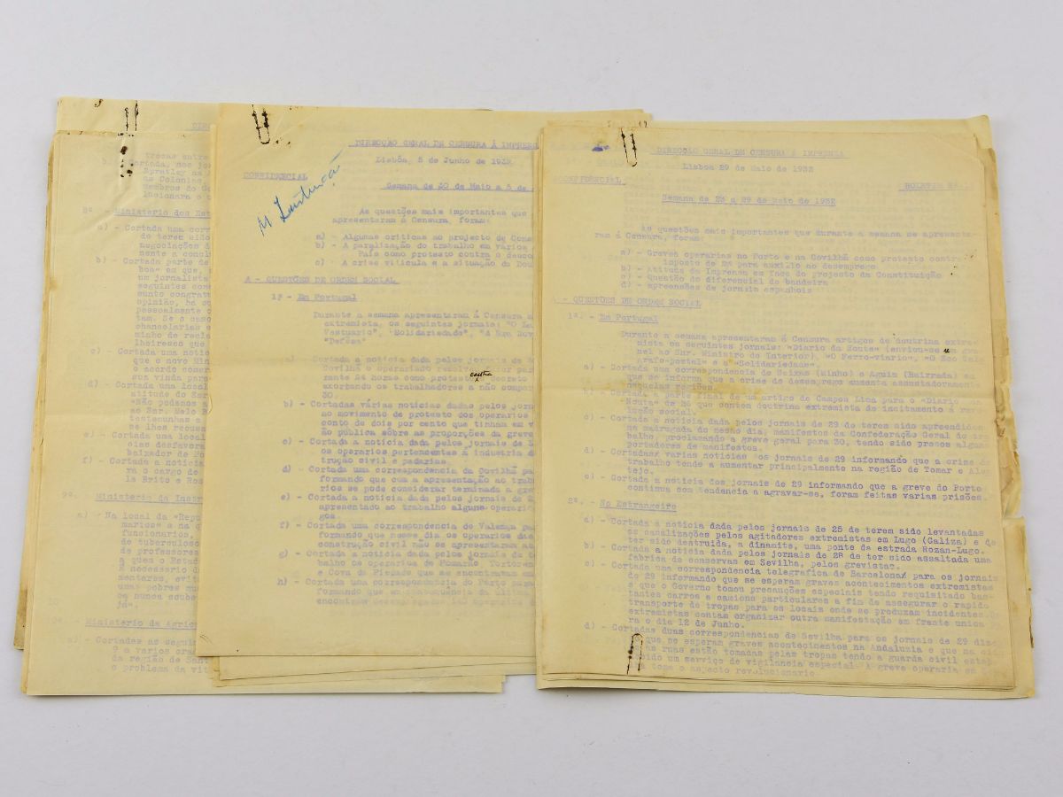 Boletins confidenciais da Censura (1932