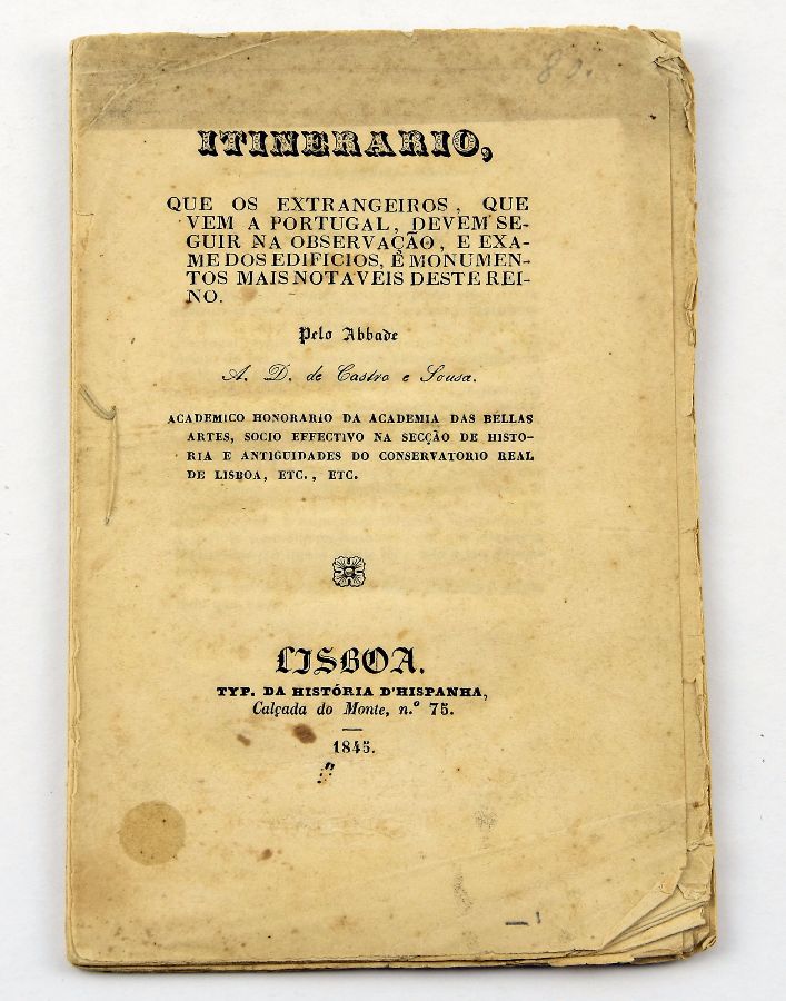 Itinerário para os estrangeiros que vêm a Portugal (1845)