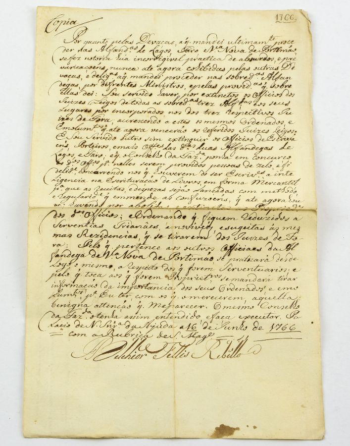 Manuscrito do Séc XVIII - Algarve
