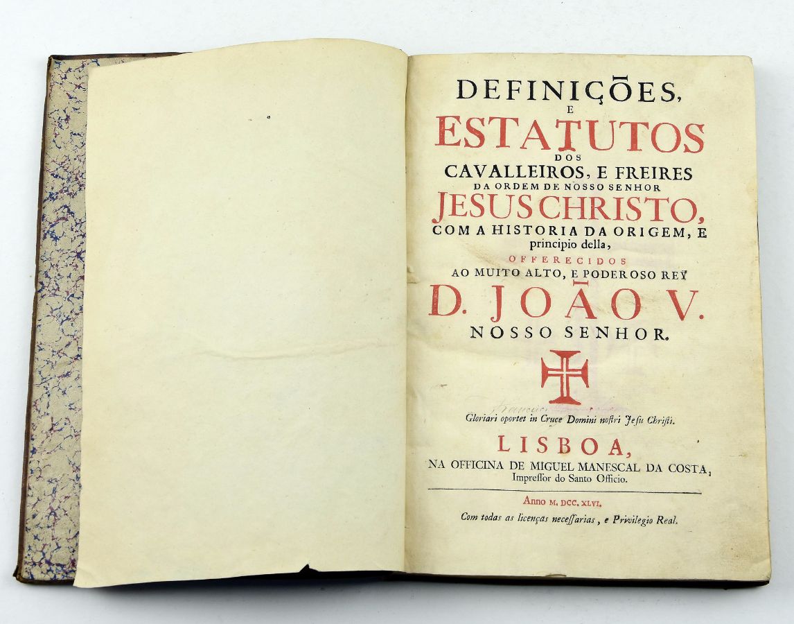 Definições e estatutos (…) da ordem de nosso senhor JESUS CHRISTO