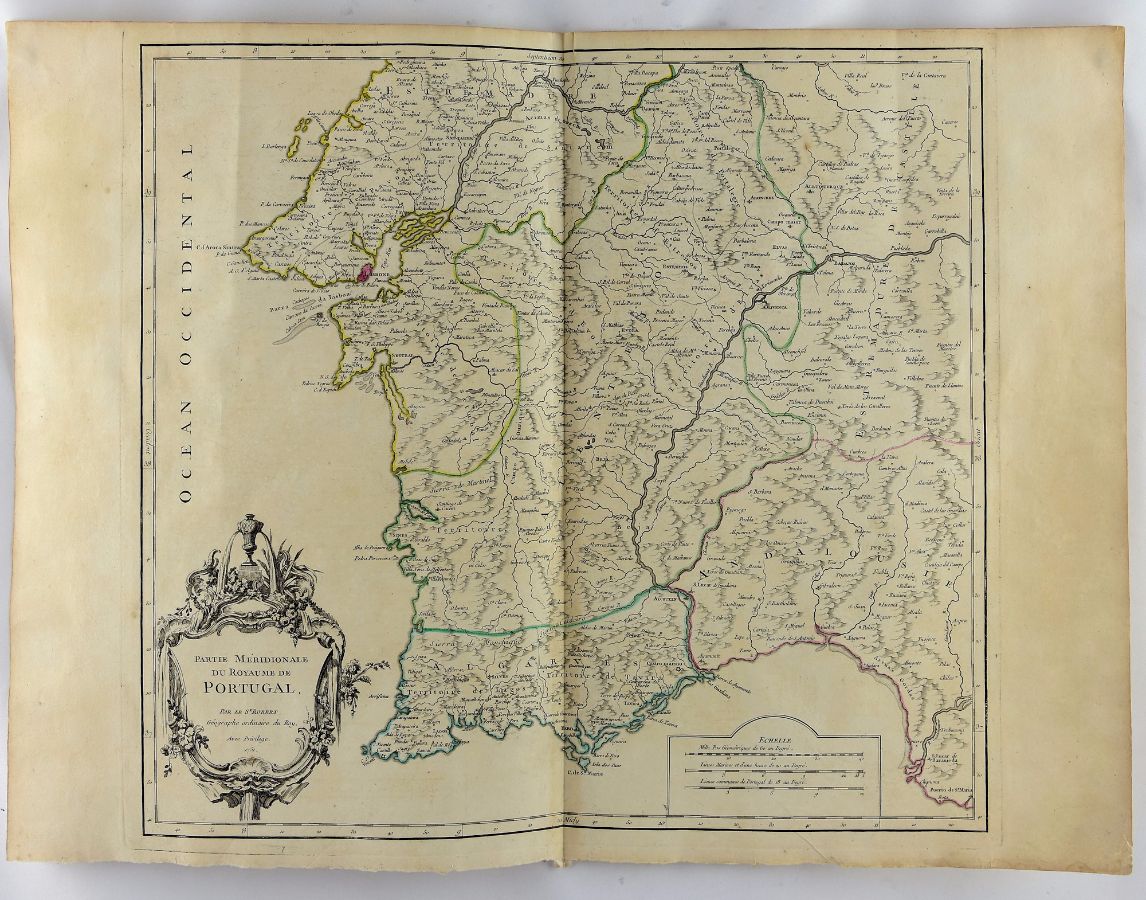 Mapa de Portugal (Partie Meridional)