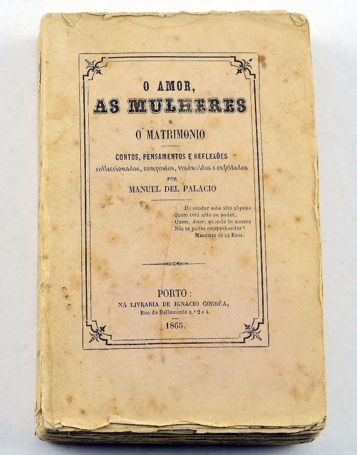 O Amor, as Mulheres e o Matrimónio. Contos, Pensamentos e Reflexões (1865)