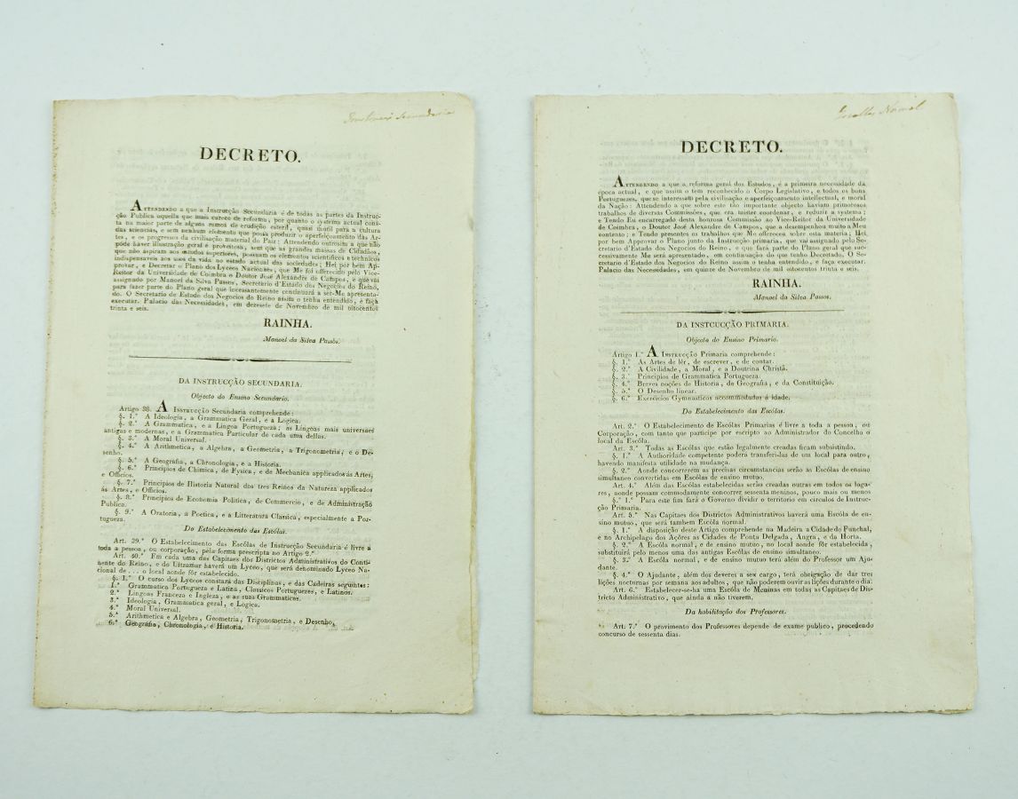 Reforma da instrução primária e secundária de Passos Manuel (1836)
