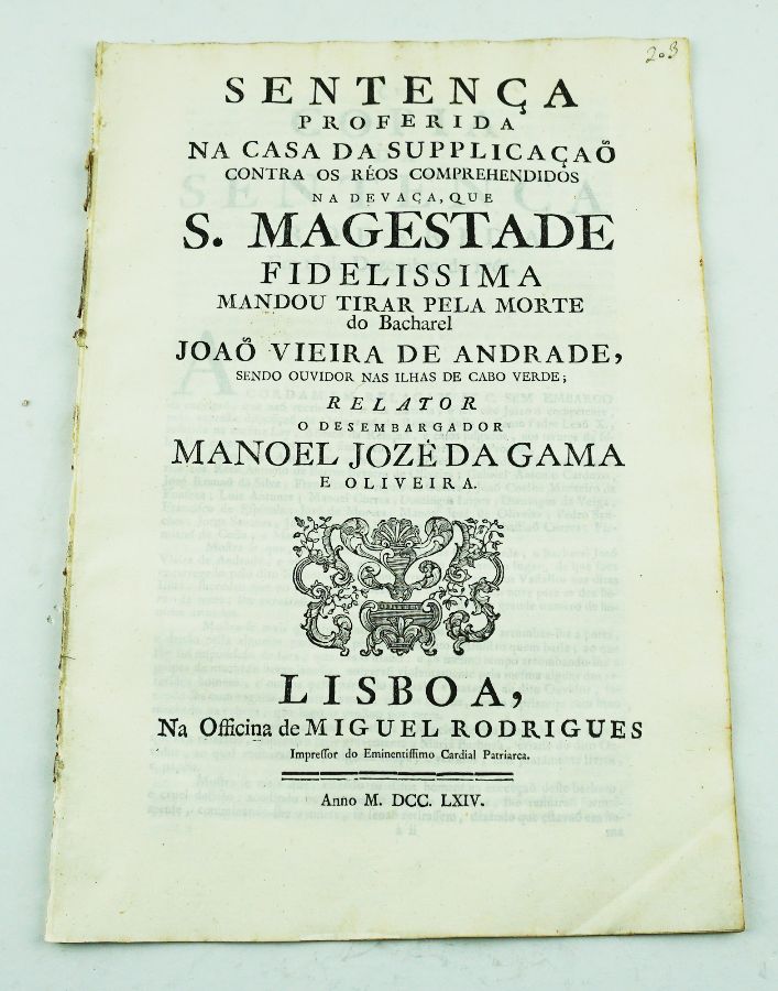 Julgamento do homicídio do Ouvidor de Cabo Verde (1764)