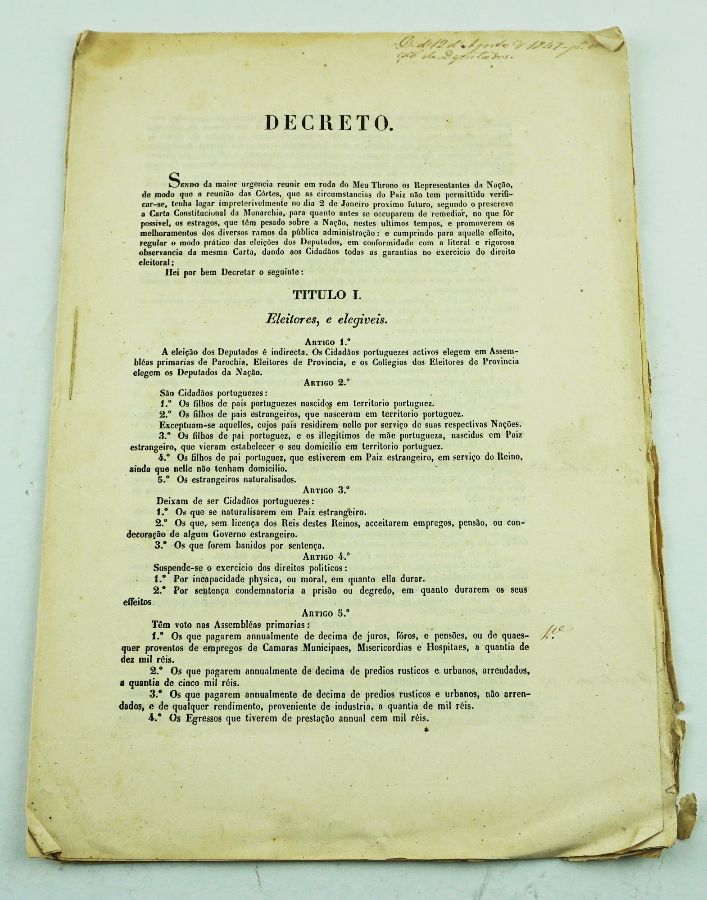 Lei eleitoral de 12 de Agosto de 1847