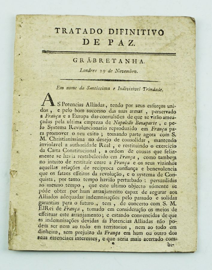 Tratado de Paris (20 de Novembro de 1814)