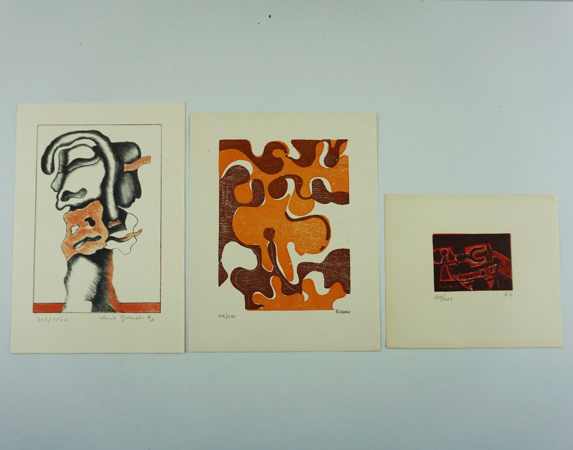 3 Serigrafias diversas