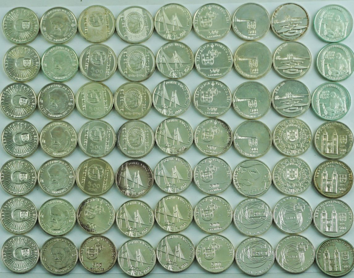 63 Moedas de 500 Escudos