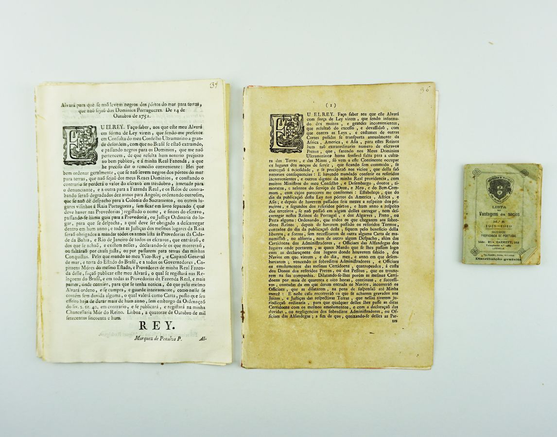 O Marquês de Pombal - Escravatura – legislação original